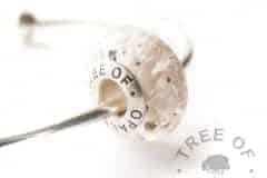 cremation ash charm bead clear resin