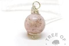 breastmilk and cremation ashes pearl with lemonade pink shimmer powder