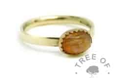 gold lock of hair ring orange. Tangerine Orange Resin Sparkle Mix, solid hallmarked 14ct gold