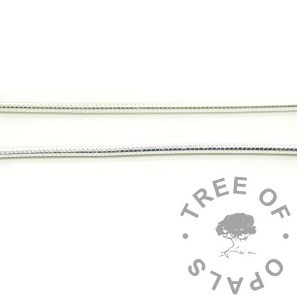 Large Snake Chain, 1.6mm width, lovely silky feeling handmade chains with connectors attached to the ends. Solid sterling silver 925 jewellery