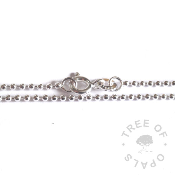 Ball Chain Necklace Upgrade Tree of Opals Sterling Silver Chain
