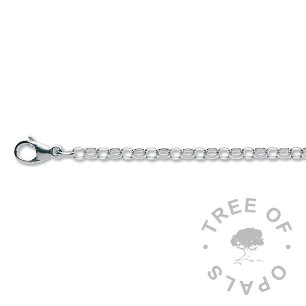 medium heavy sterling silver necklace chain, 2.5mm wide belcher chain