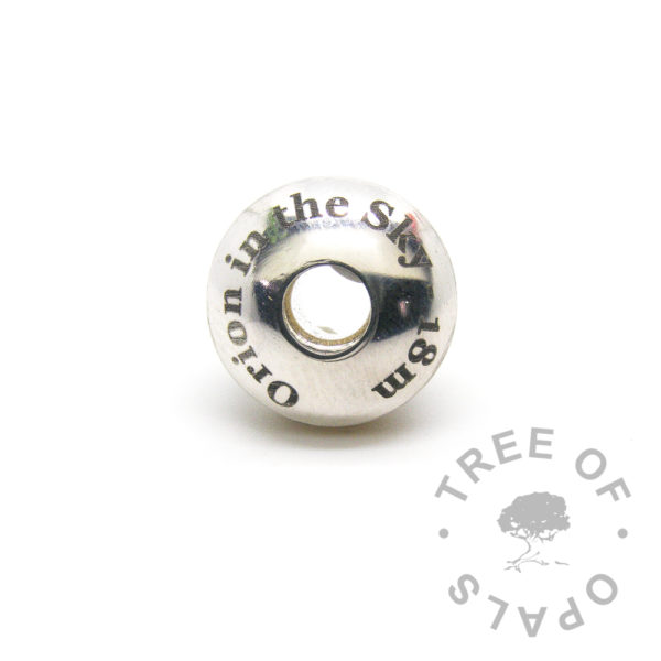 laser engraved charm washer 18 months breastfeeding in solid sterling silver