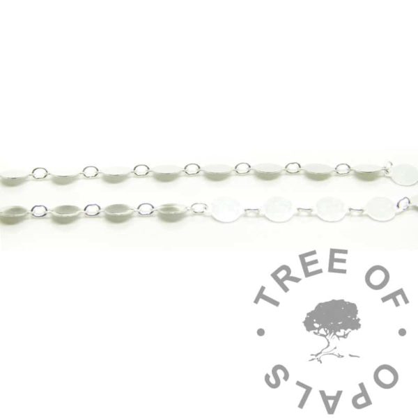 solid silver Loose Silver Medal Chain, 925 sterling silver recycled ethical silver, gorgeous bracelet making supplies for necklaces and permanent jewellery making. Shipped from the UK