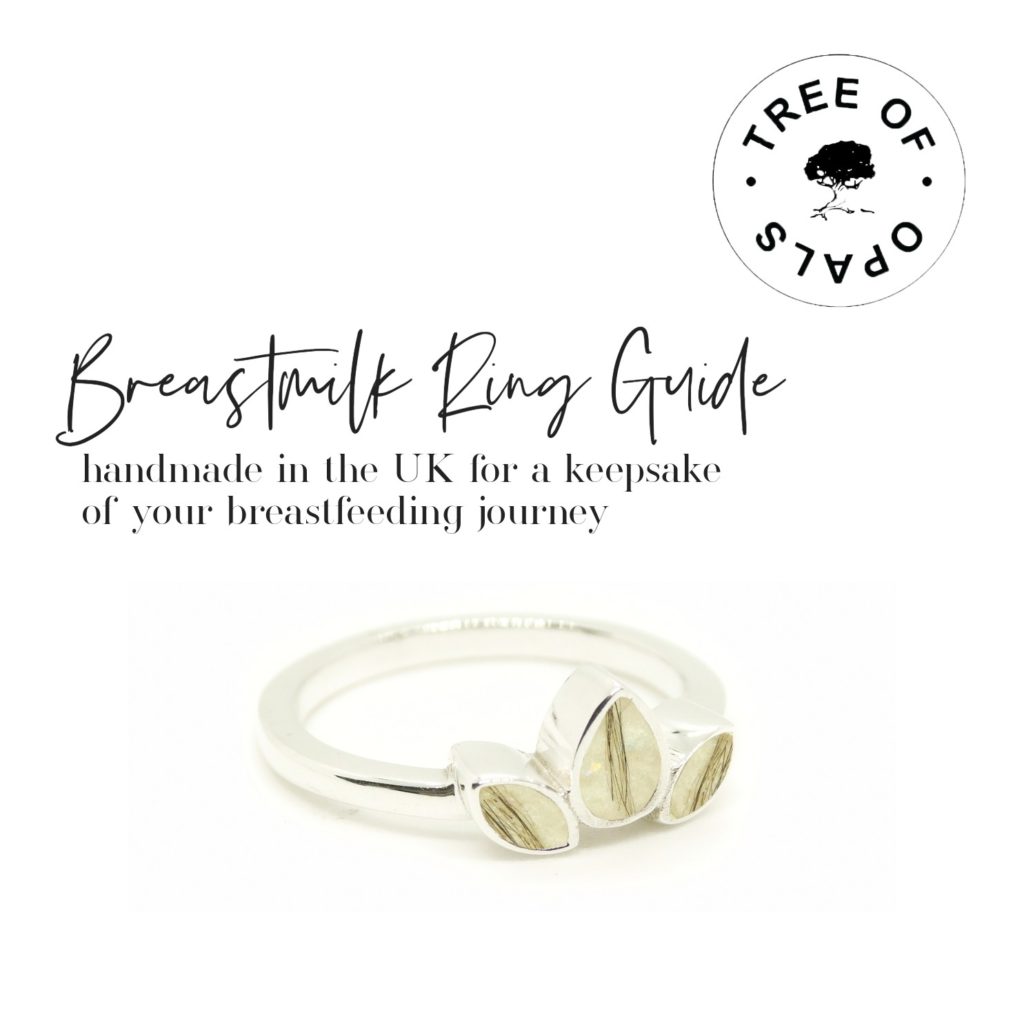 Breastmilk Ring Guide for breast milk jewellery, handmade in the UK for a keepsake of your breastfeeding journey